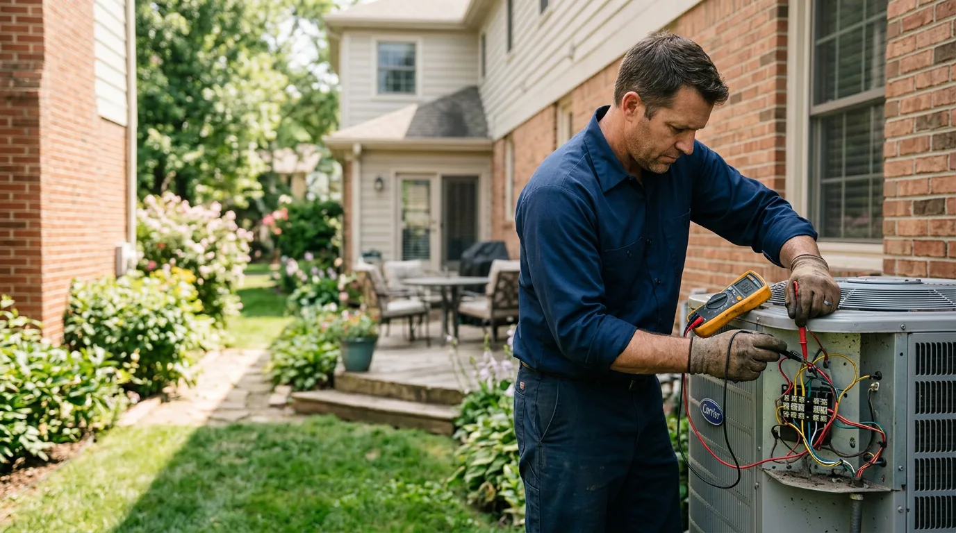 HVAC technician working near Great Lakes, IL